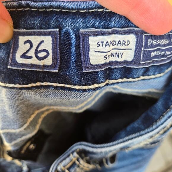 Miss Me Standard Skinny Women's Sz 26 Embellished Pockets Jeans - Picture 6 of 14